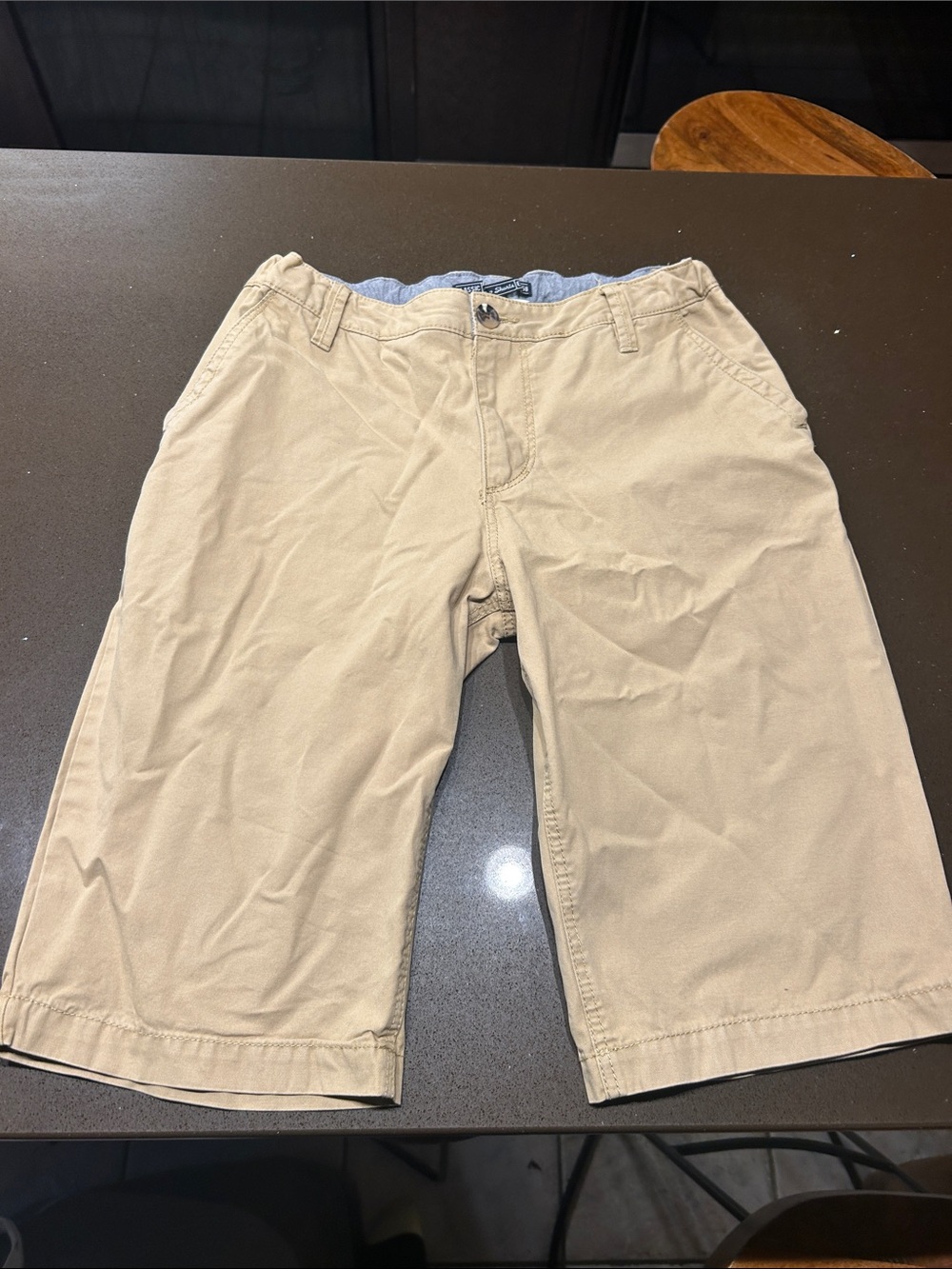 Classic kids Tan Flat chino Shorts